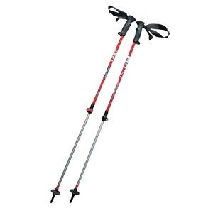 LEKI VARIO XS Ski Trekking Poles Adjustable Lock System Travel Backcountry EUC